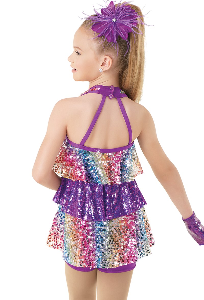 Pre-Owned Costume Weissman  9320 Medium Child Purple   Jazz Tap Sequin