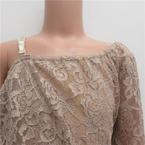 Pre-Owned Costume Large Child Beige Costume Gallery 16511 Lyrical Glitter Lace Shorts
