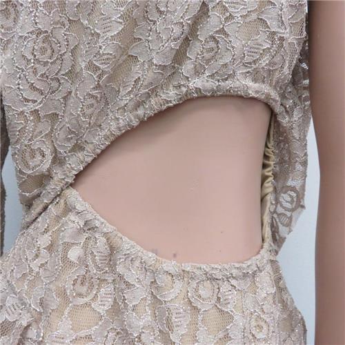 Pre-Owned Costume Large Child Beige Costume Gallery 16511 Lyrical Glitter Lace Shorts