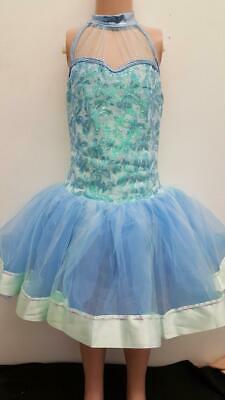 Pre-Owned Costume Curtain Call  E1513 Large Child Blue  Ballet