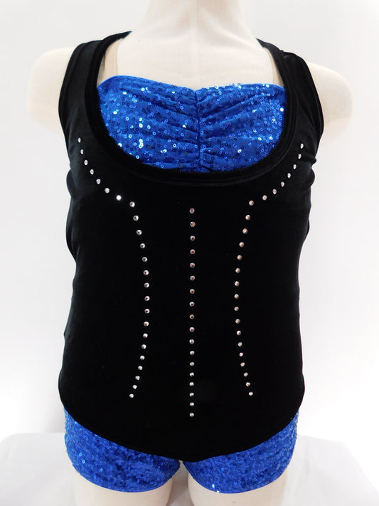 Pre-Owned Costume Curtain Call  DT/B4016 Large Child Royal Blue  Jazz