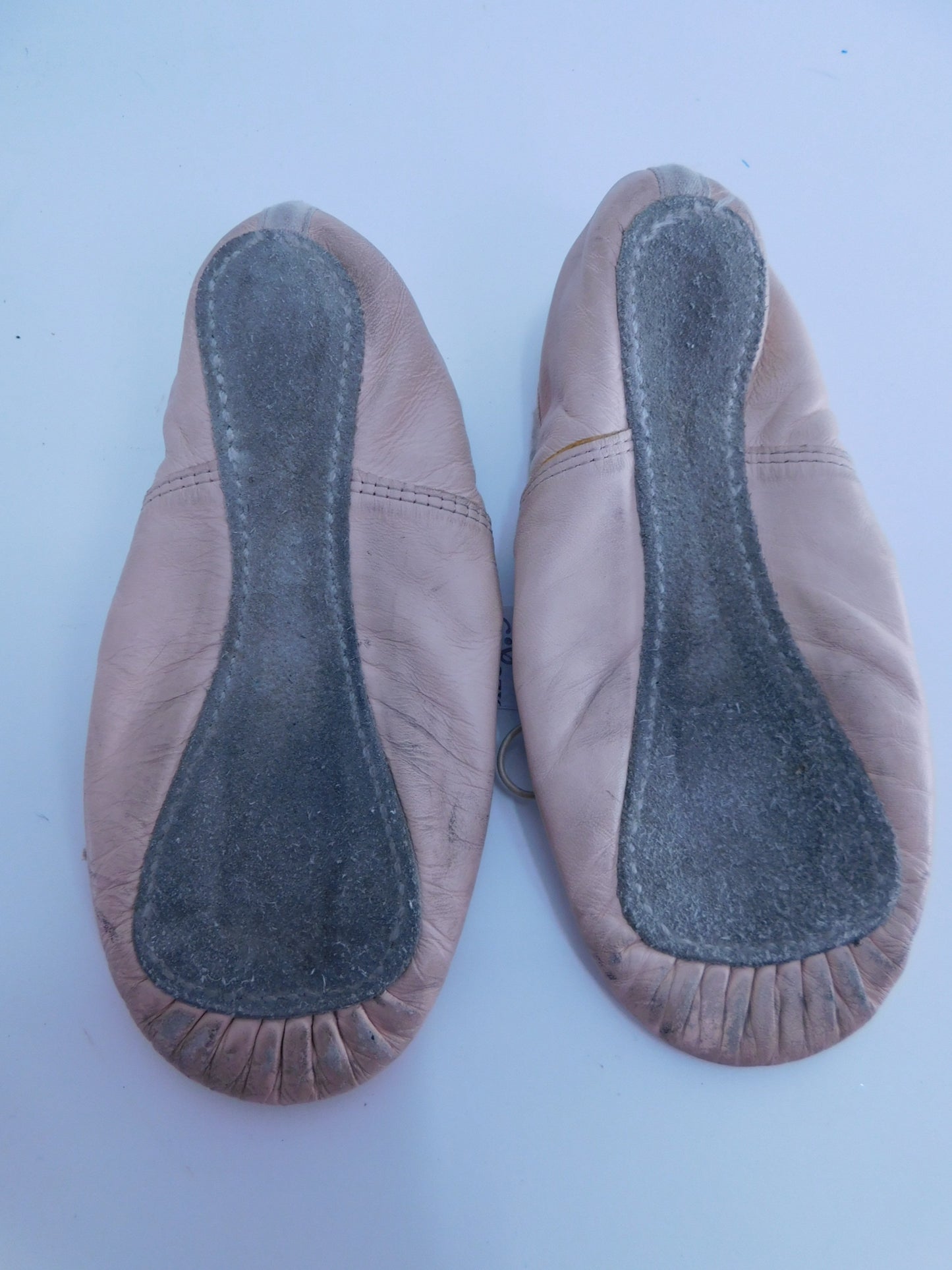 Pre-Owned Ballet Shoes Capezio Big Kid 2.5M Tie Drawstring Leather Single Strap Full Sole