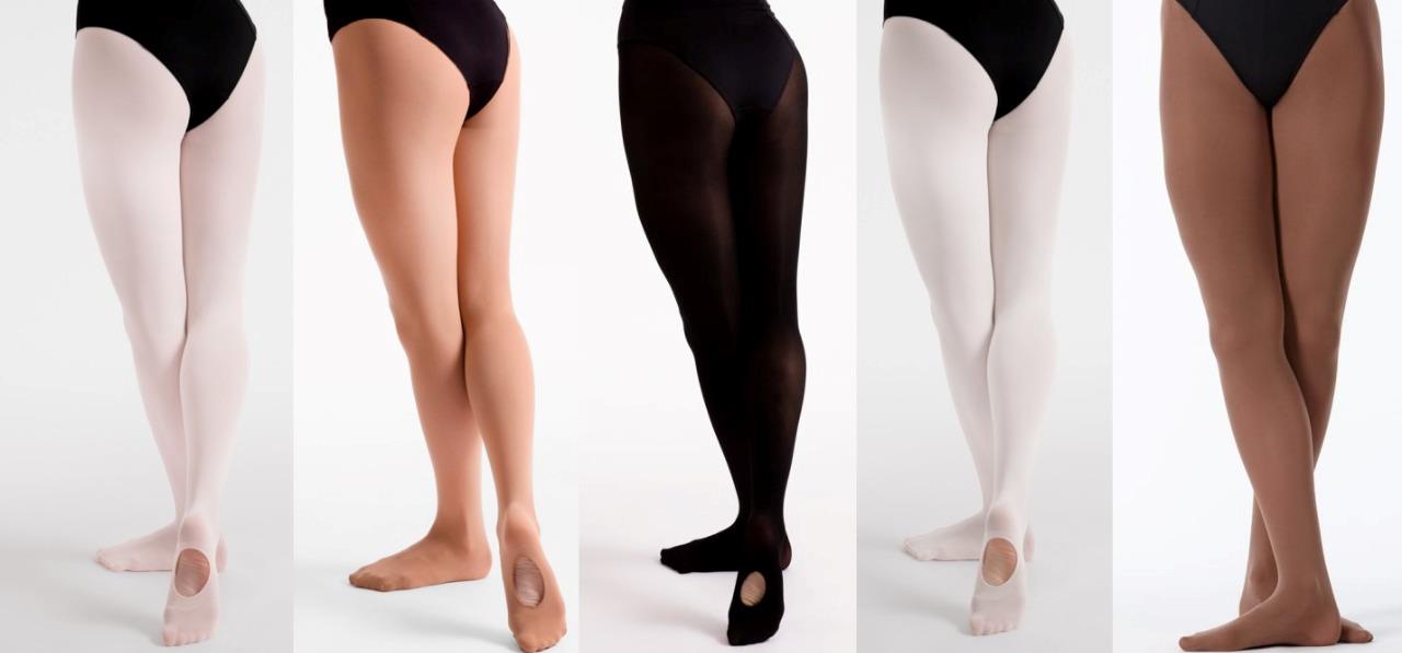NEW Convertible Tights All Sizes Multiple Colors Ballet Tap Jazz