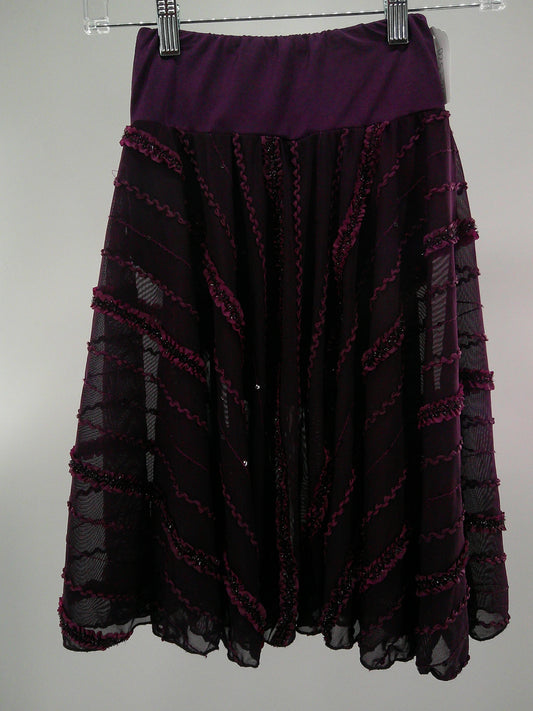 Pre-Owned Costume Skirt No Tag   Small Adult Eggplant Purple  Lyrical Jazz