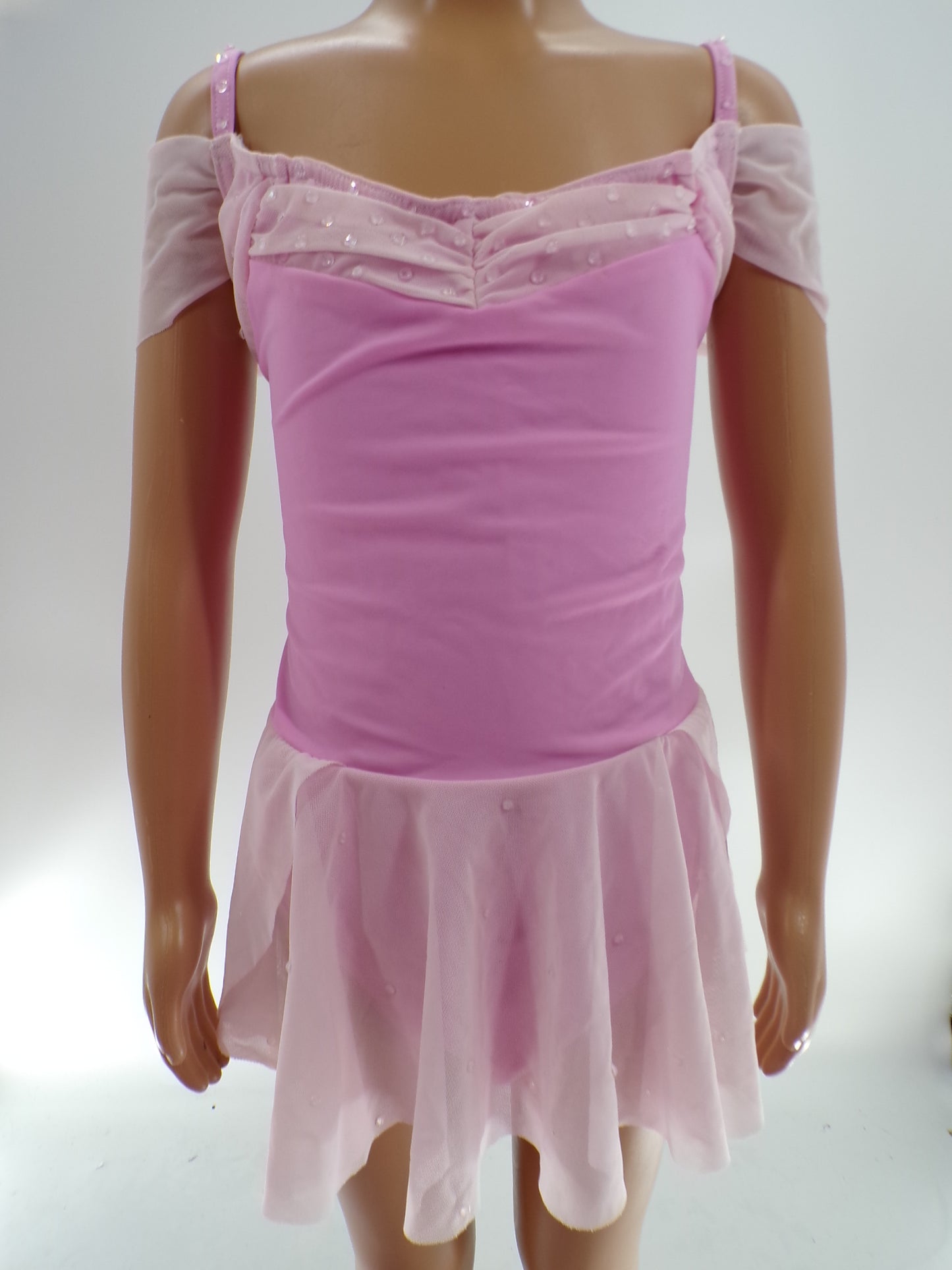 Pre-Owned Costume Weissman D10690 Medium Child Pink Lyrical Rhinestone