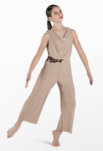 Pre-Owned Costume Weissman 13531 Medium Adult Beige Lyrical Jumpsuit