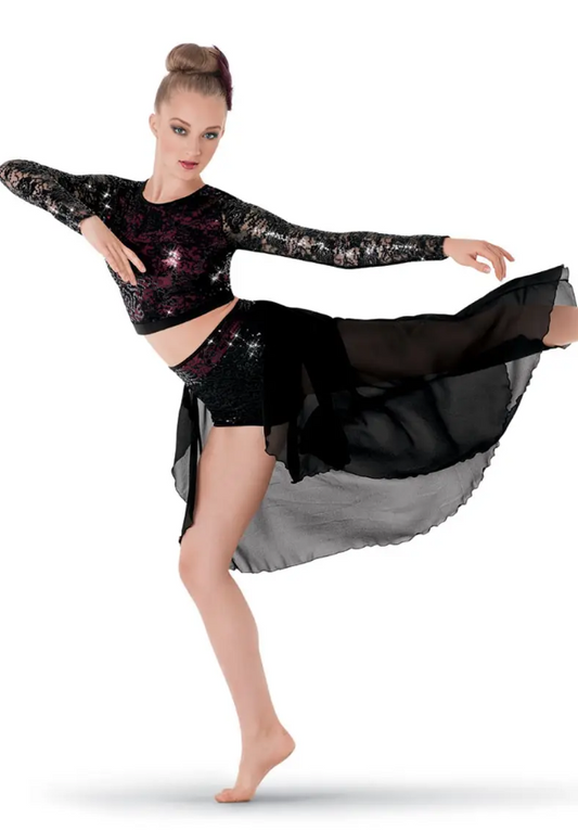 Pre-Owned Costume Skirt Weissman  8750 Medium Adult Pink  Contemporary  Sequin