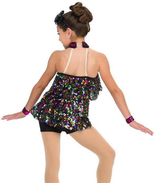 Pre-Owned Costume AWCT 18978 Medium Adult Multi Ruffles Jazz Sequin