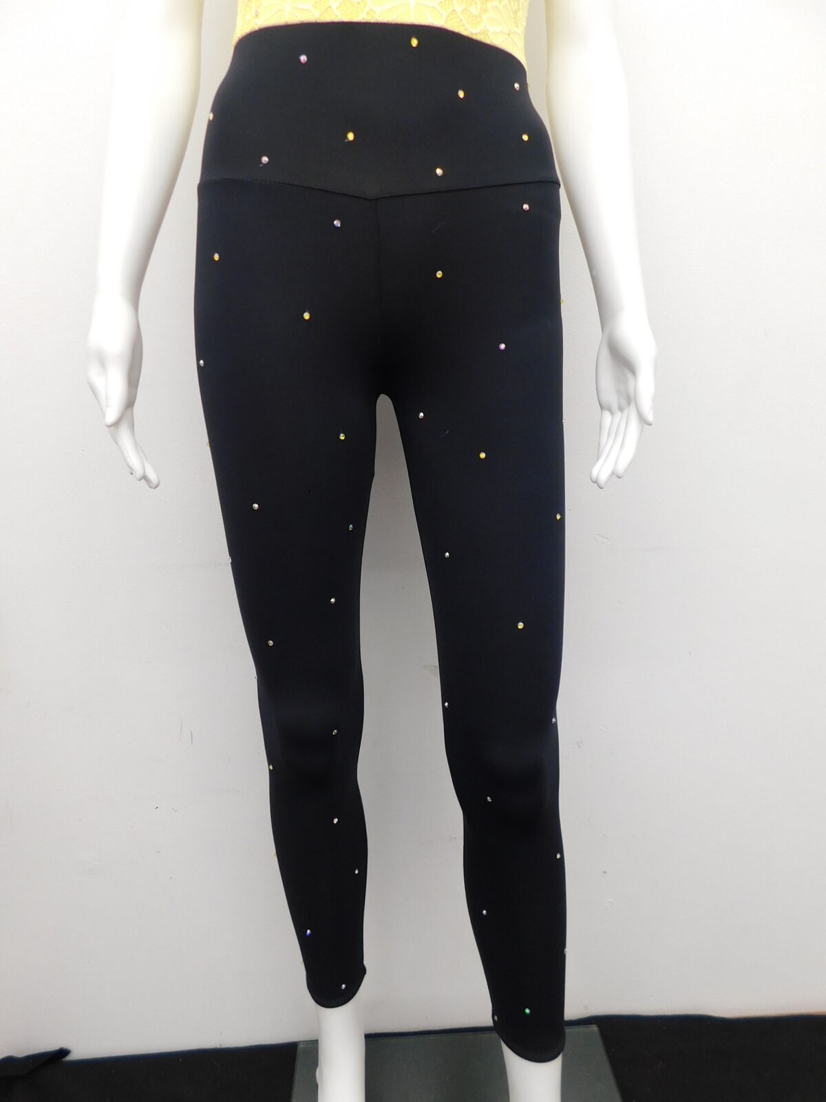 Pre-Owned Costume Unbranded   Large Child Yellow Jumpsuit Jazz Rhinestones