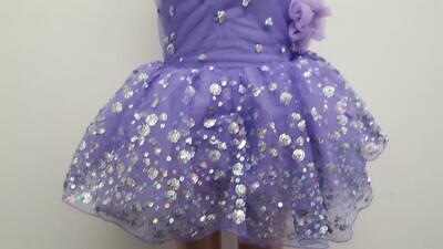 Pre-Owned Costume Gallery  19502 6x-7 Child Lavender Tutu Dress Ballet  Sequin