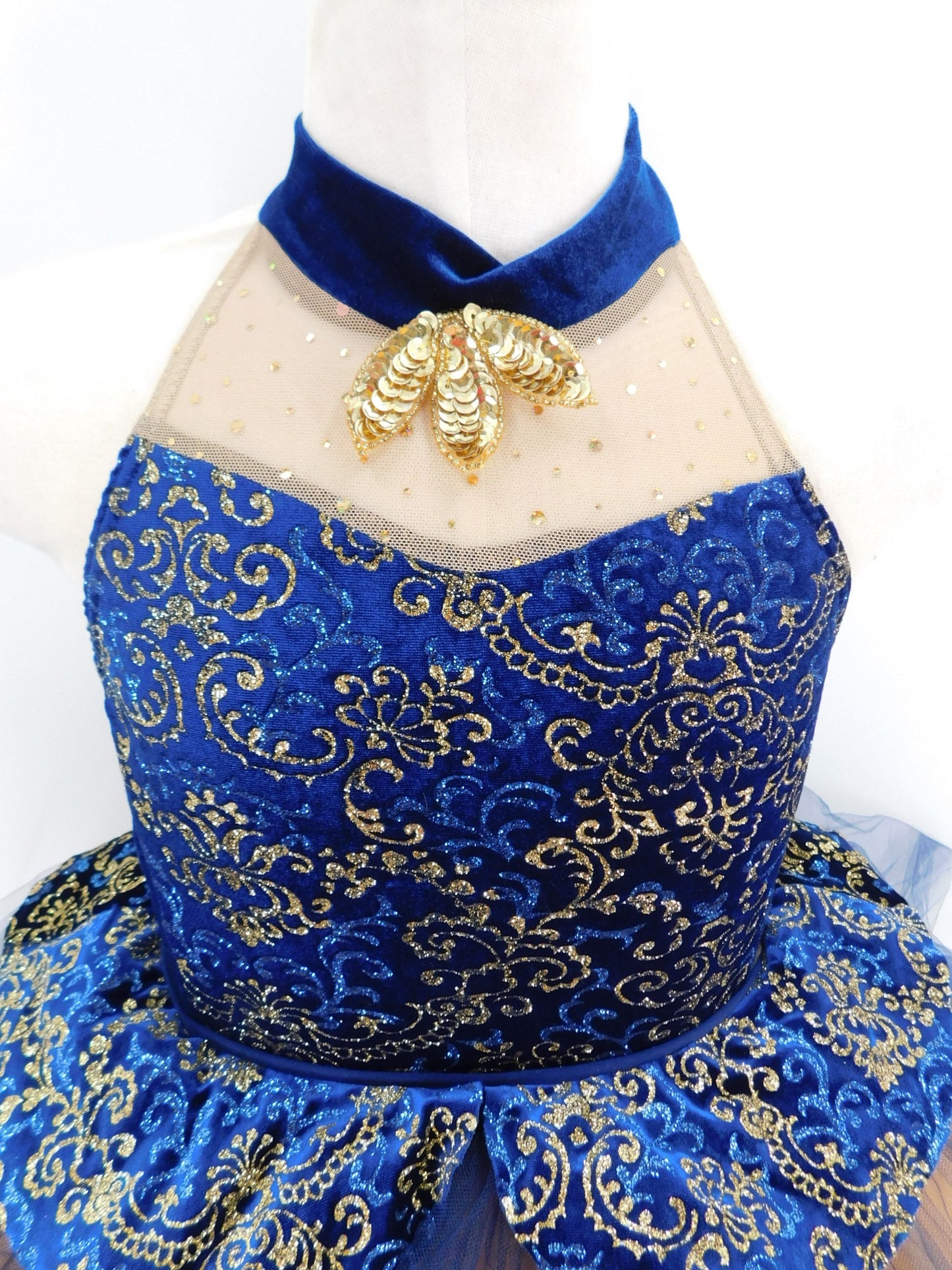 Pre-Owned Costume Cicci Large Child Royal Blue-Gold Ballet