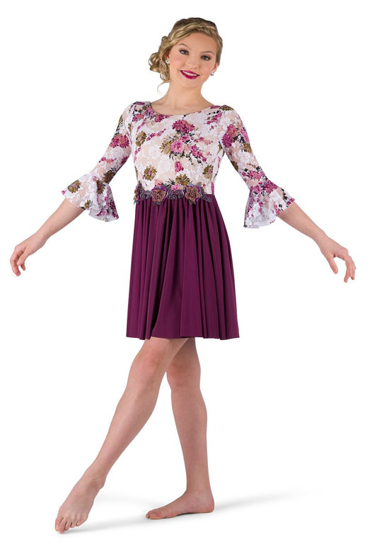 Pre-Owned Costume Weissman  STYLE # or BLANK Small Adult Purple Sleeves Lyrical
