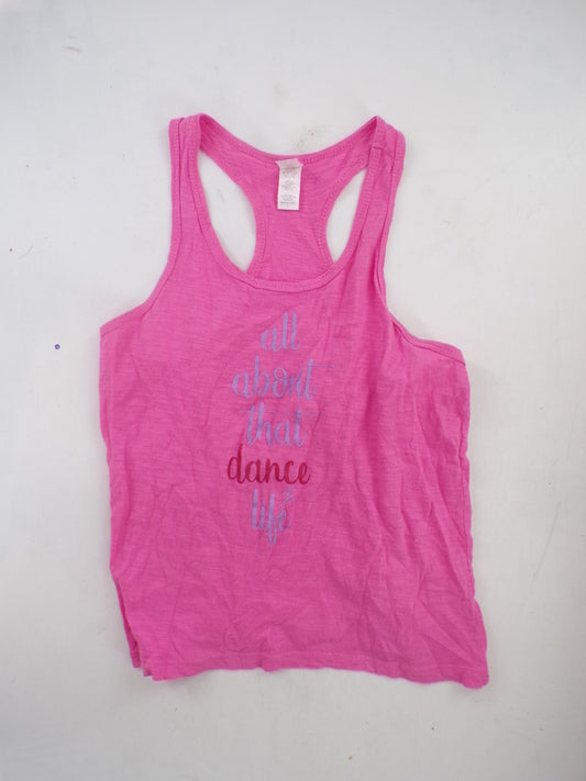 Pre-Owned Tank Top Pimatee  Dance Life Large Child Pink  Jazz Ballet