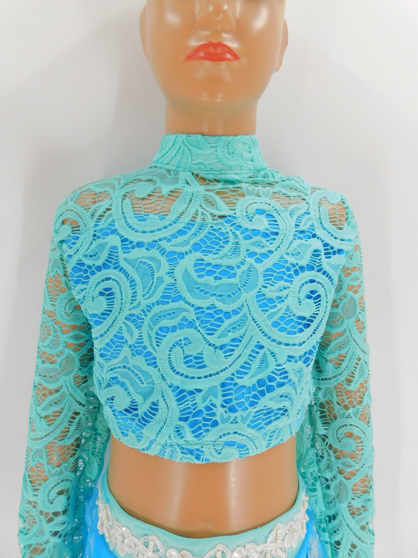 Pre-Owned Costume Iefiel Large Child Turquoise Contemporary