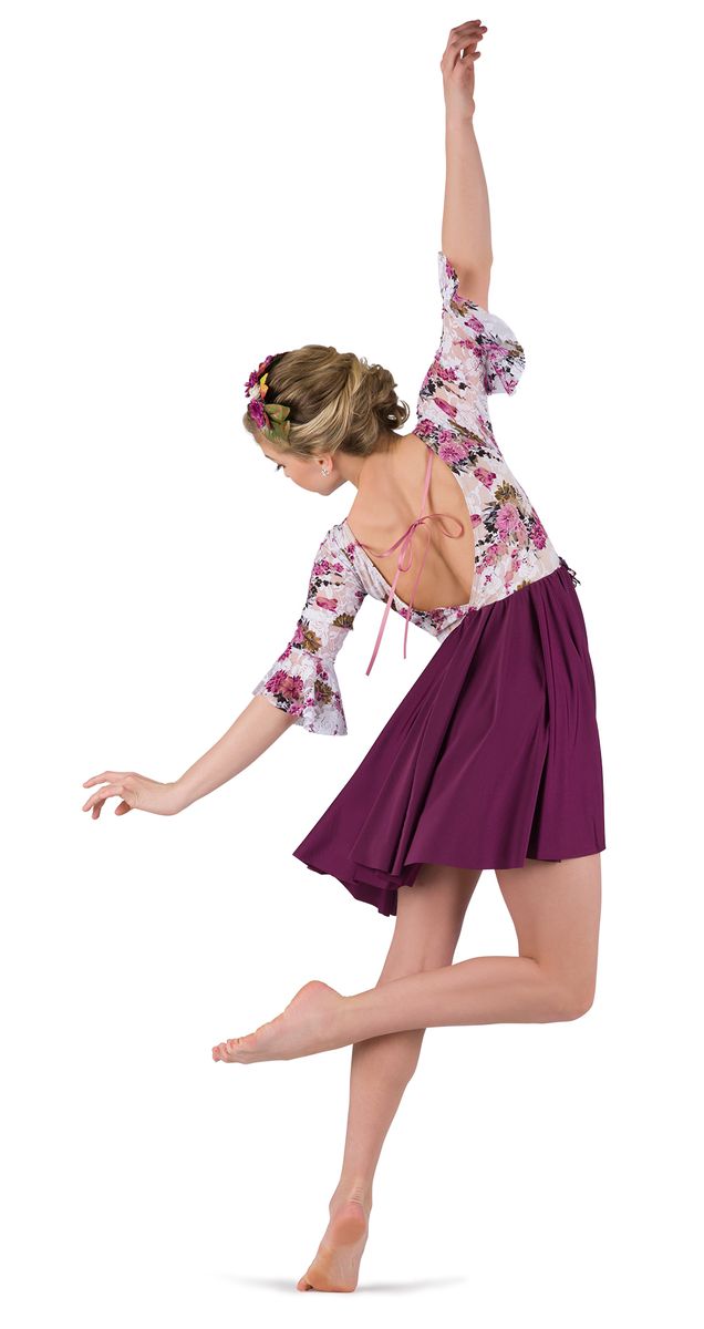 Pre-Owned Costume Weissman  STYLE # or BLANK Small Adult Purple Sleeves Lyrical
