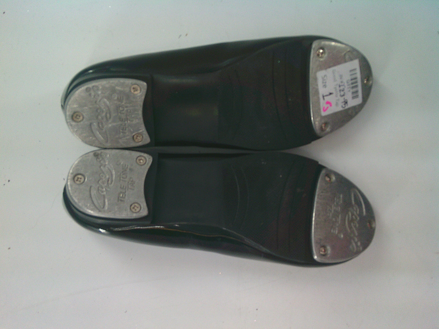 Pre-Owned Tap Shoes Capezio Youth 1M Tyette Man Made Elastic Student