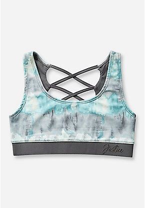 Pre-Owned Sports Bra Justice   Small Child Teal  Jazz