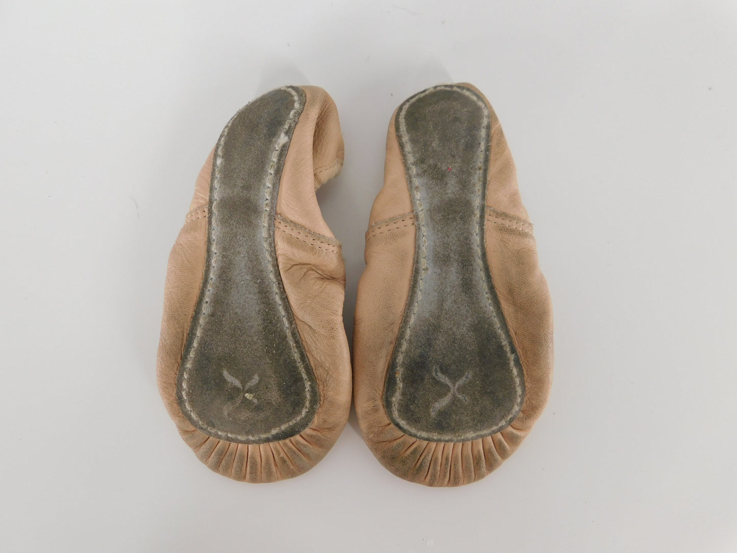 Pre-Owned Ballet Shoes Capezio Toddler 10.5W Tie Drawstring Leather Single Strap Full Sole
