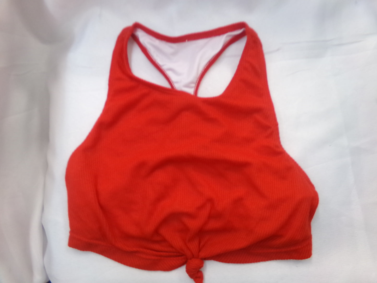 Pre-Owned Crop Top Red Large Child Danz N Motion Racer Ribbed Shelf Liner