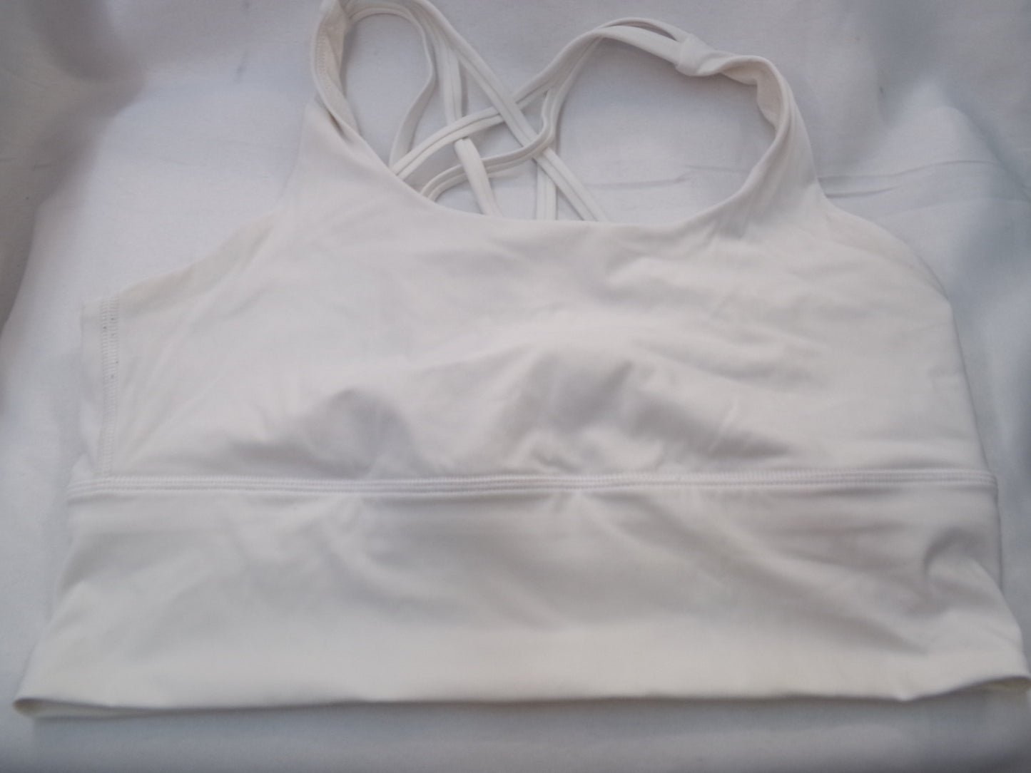 Pre-Owned Sports Bra Medium Adult White Super Strappy Calia
