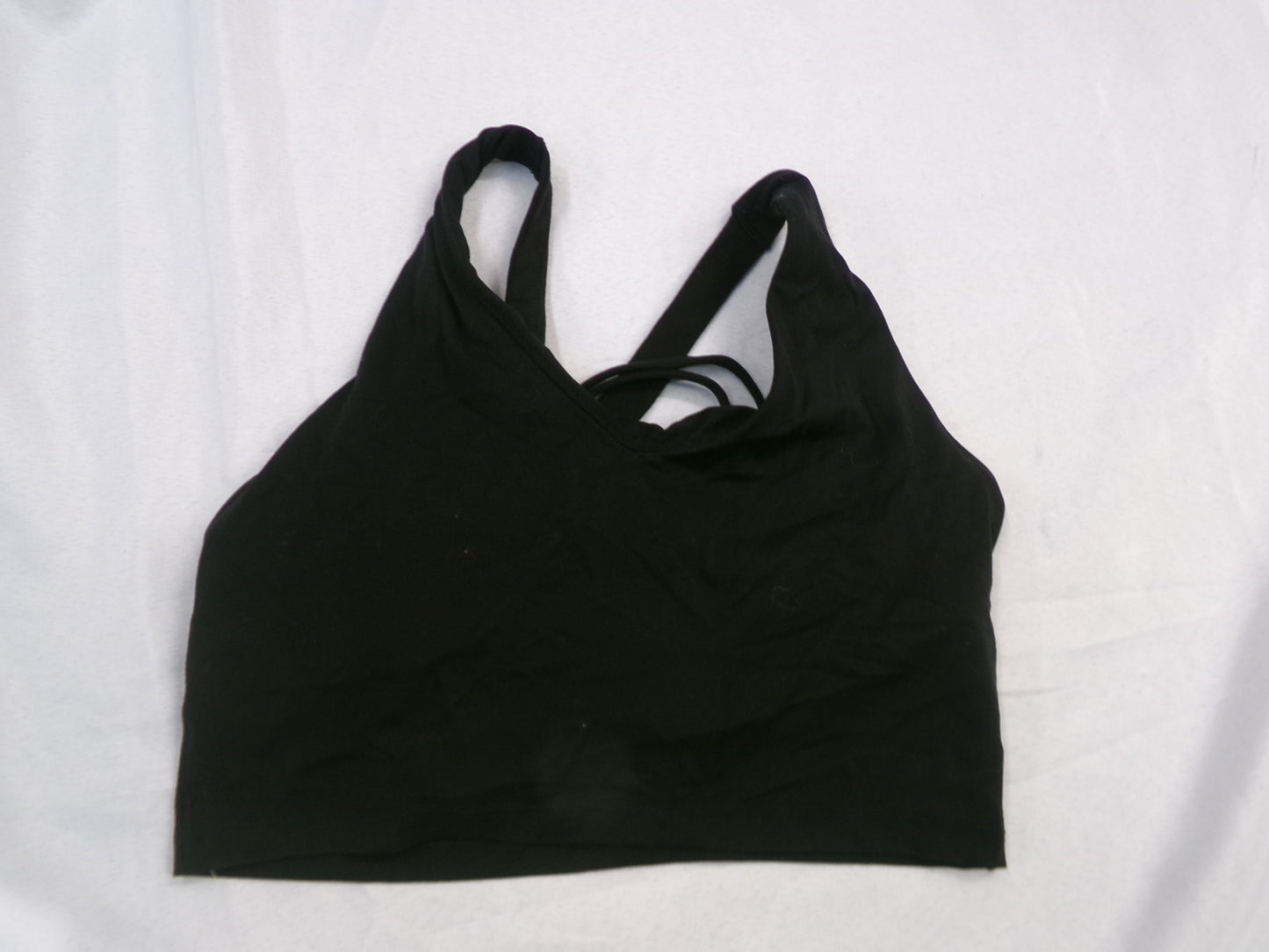 Pre-Owned Crop Top Black Large Adult Shelf Liner Offline by Aerie
