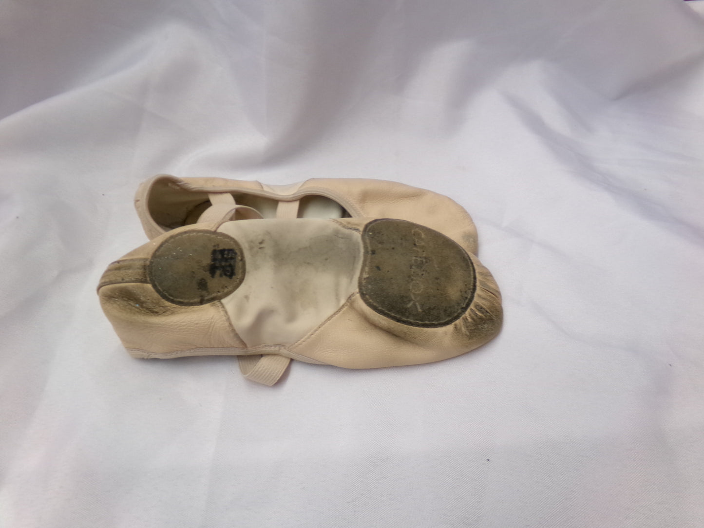 Pre-Owned Ballet Shoes Pink Capezio Adult 9w Leather Strap Full Sole