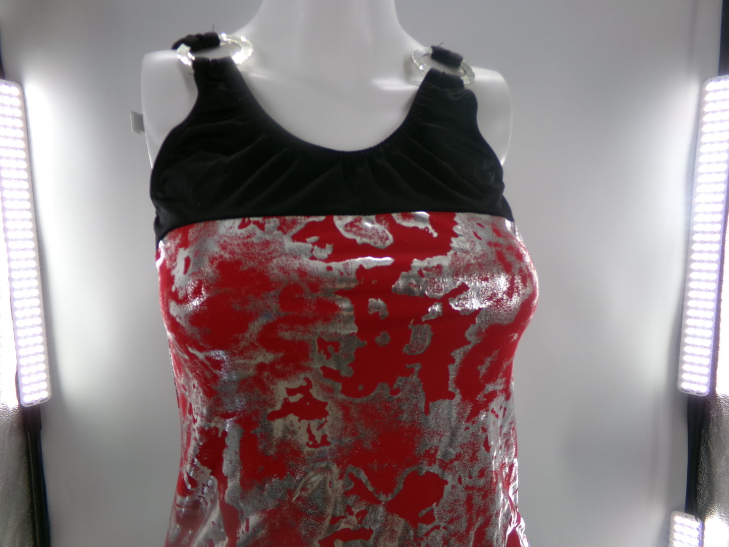 Pre-Owned Costume XL Child Red Dansco Jazz Tap Clogging Hip Hop Metallic Graffiti