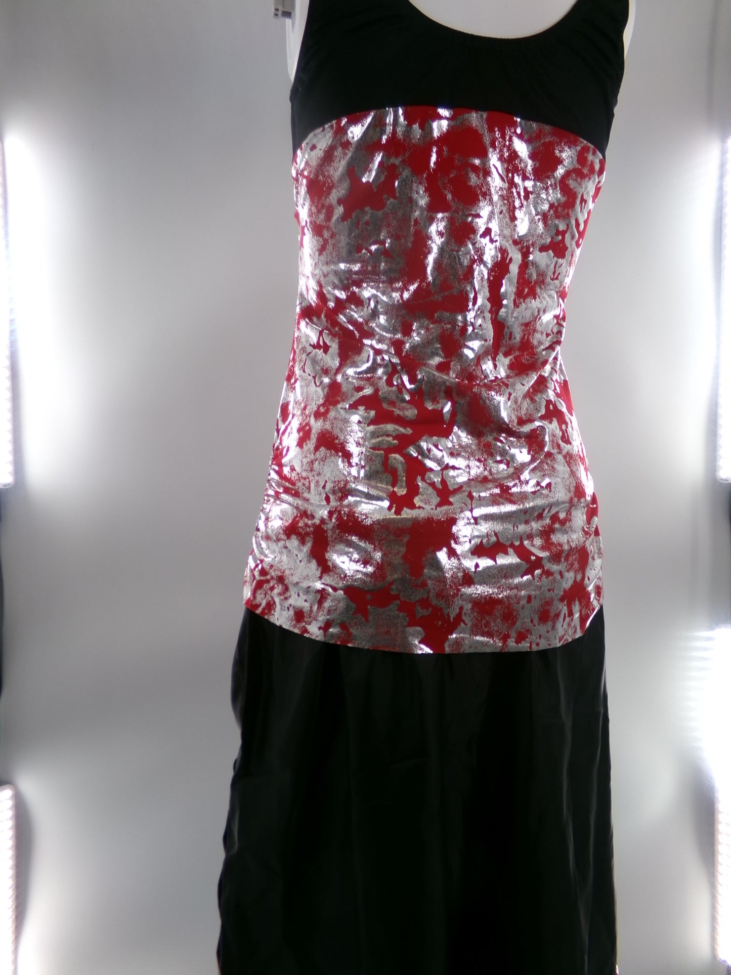 Pre-Owned Costume XL Child Red Dansco Jazz Tap Clogging Hip Hop Metallic Graffiti