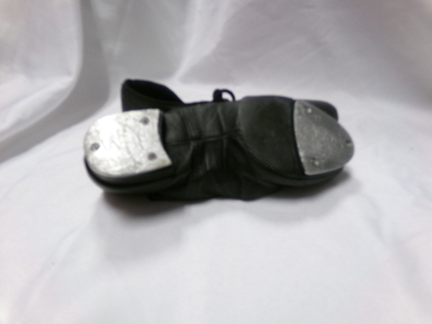 Pre-Owned Tap Shoes DanzNMotion Adult 6.5M Oxford Leather Black Split Sole