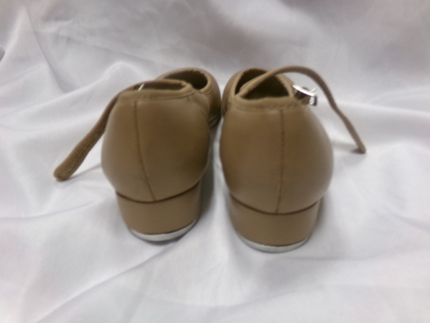 Pre-Owned Tap Shoes Capezio Tan Adult 6M Mary Jane Leather Buckle Student