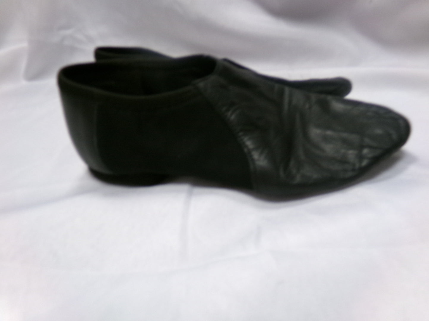 Pre-Owned Jazz Shoes So Danca 7M JZ43 Black Adult Pull On Leather Split Sole