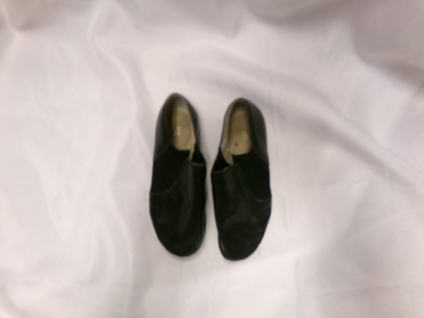 Pre-Owned Jazz Shoes Black Dance Class Girls 4M Slip On Leather Split Sole