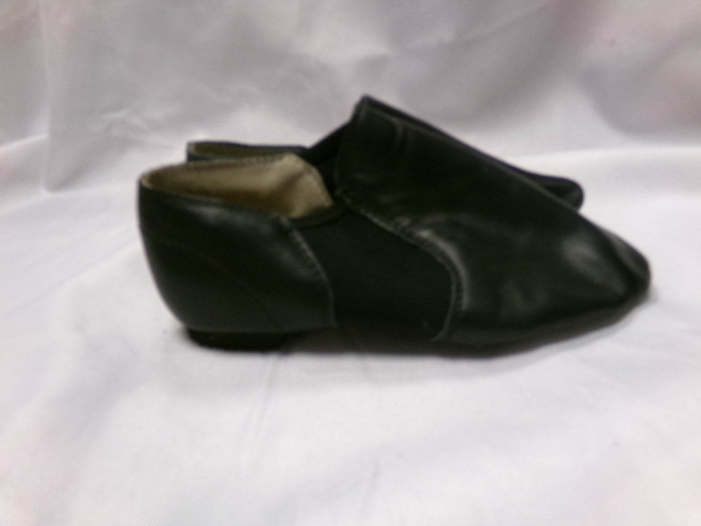 Pre-Owned Jazz Shoes Black Dance Class Girls 4M Slip On Leather Split Sole