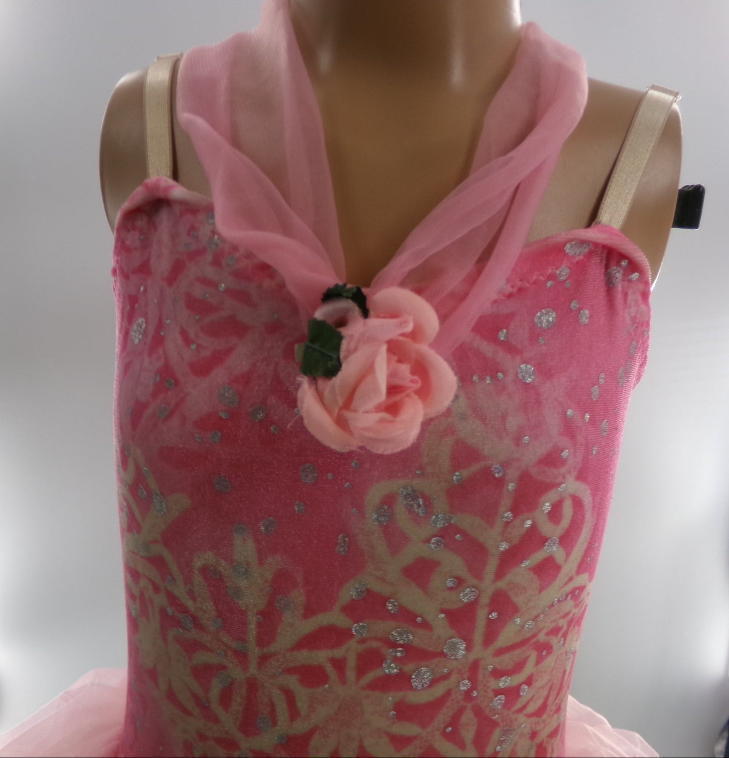 Pre-Owned Costume XS Child Pink Curtain Call 04318N Ballet Dress Up Tutu Sparkle Floral