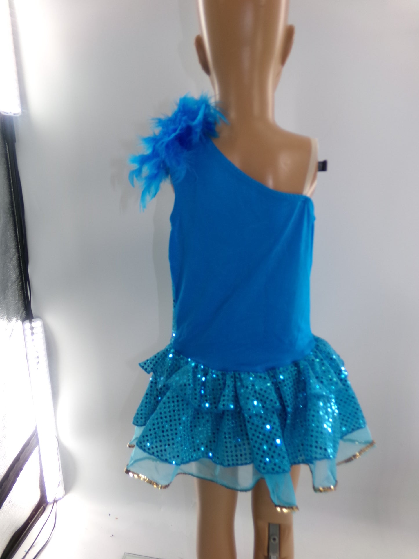 Pre-Owned Costume Dance Galaxy Medium Child Turquoise Vintage Jazz Tap Musical Theater