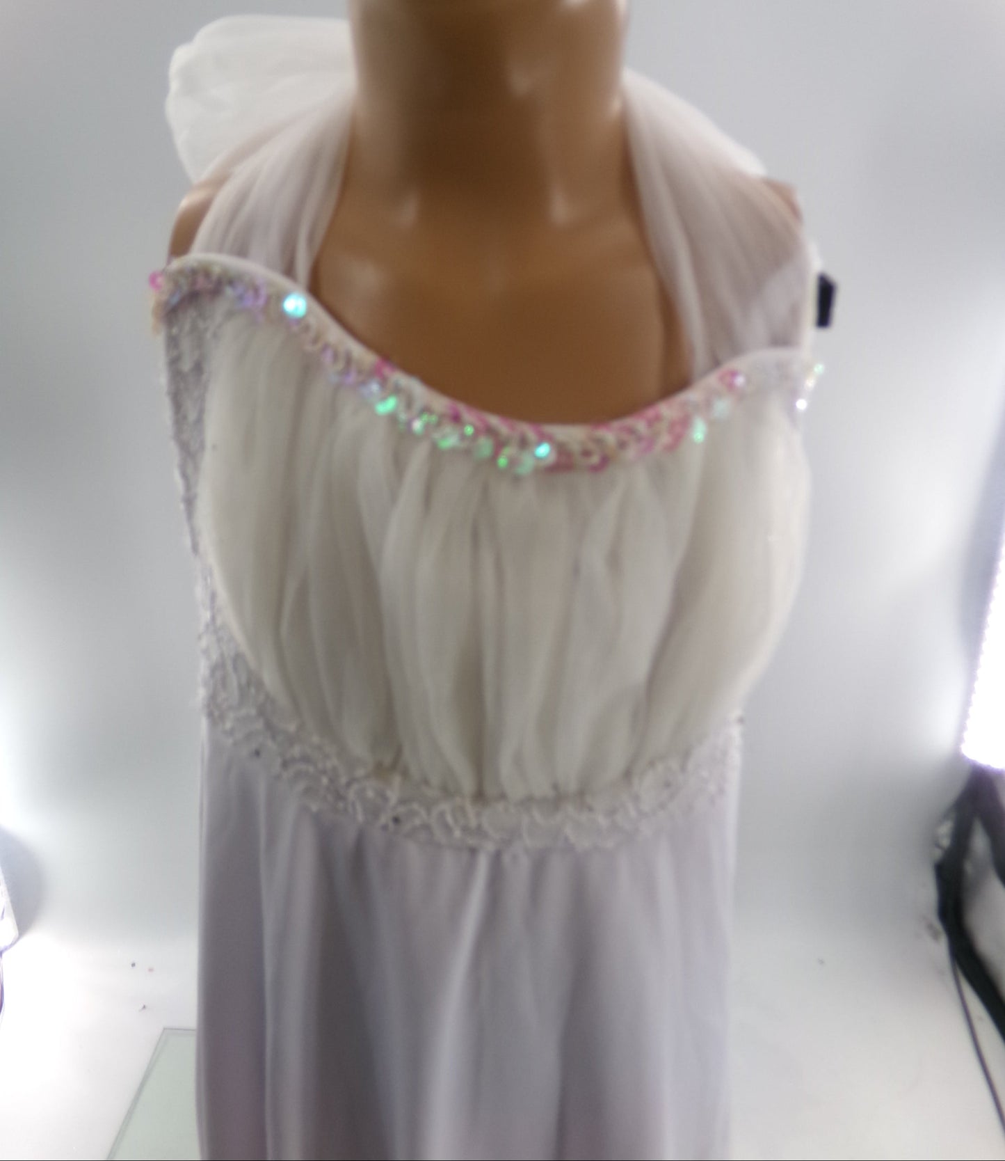 Pre-Owned Costume Large Child White Libert's 1208 Lyrical Contemporary Ballet Lace Tulle Dress