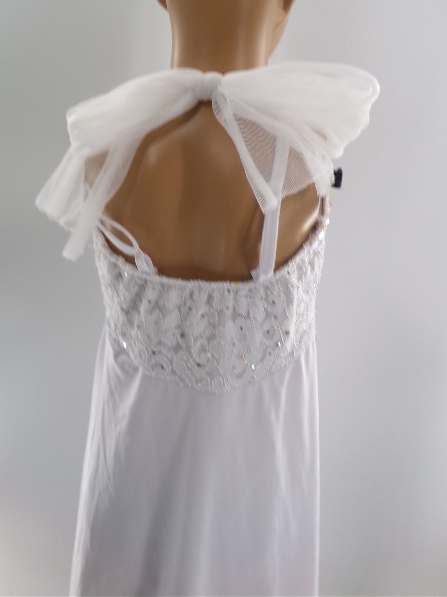 Pre-Owned Costume Large Child White Libert's 1208 Lyrical Contemporary Ballet Lace Tulle Dress