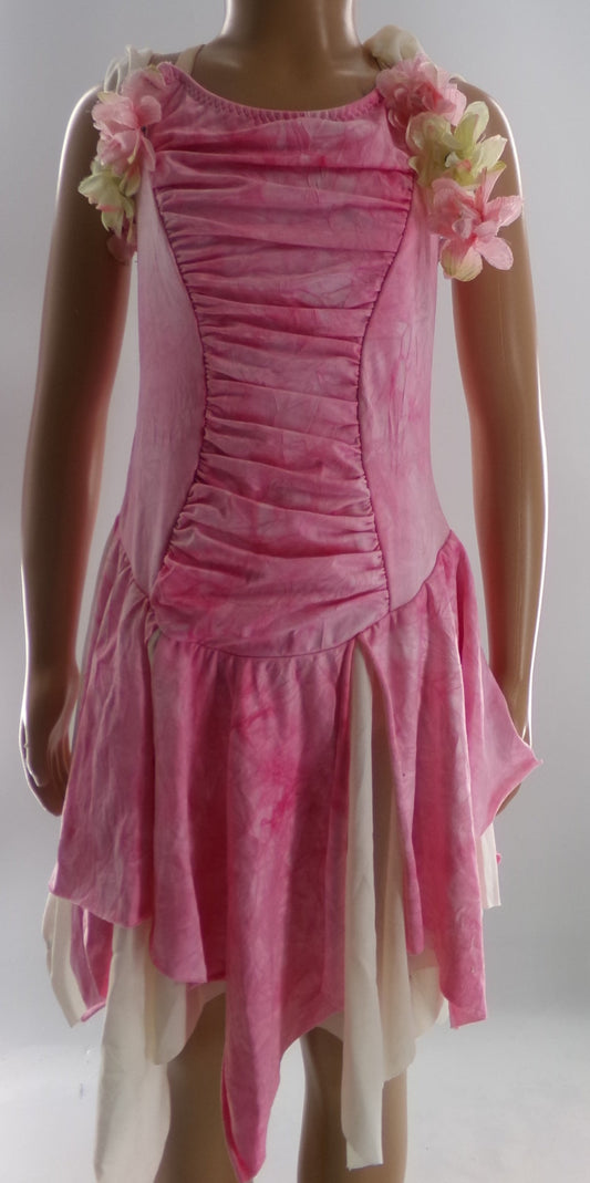 Pre-Owned Costume Medium Child Pink Curtain Call R1898 Lyrical Ballet Fairy Dress Up Floral Flowy Dress