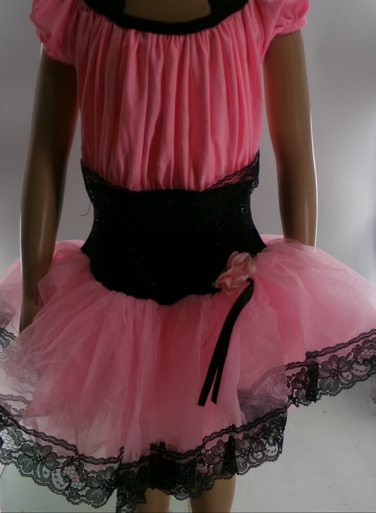 Pre-Owned Costume Large Child Pink A Wish Come True 10012 Ballet Pointe YAGP Lace Tutu