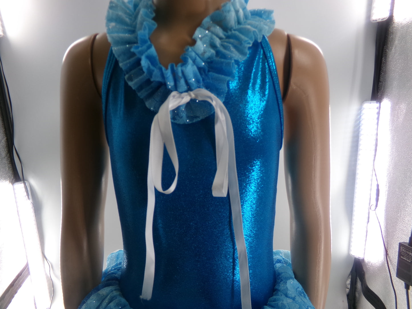Pre-Owned Costume Small Child Blue Curtain Call Ballet Tap Musical Theater Lace Ruffles