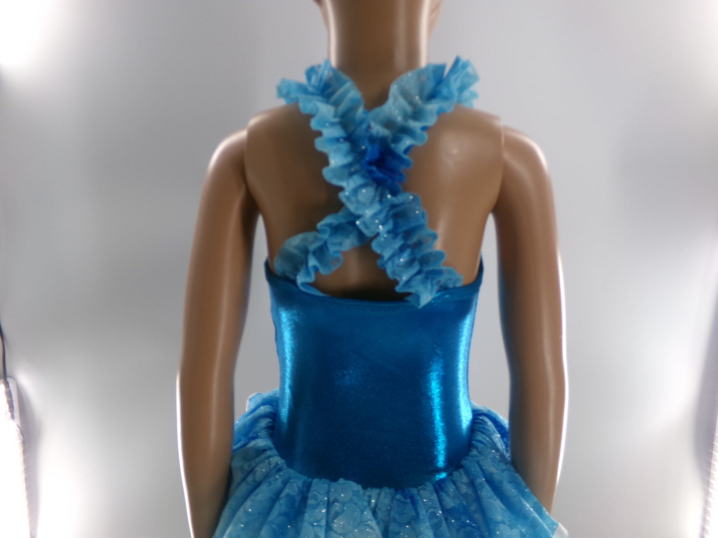 Pre-Owned Costume Small Child Blue Curtain Call Ballet Tap Musical Theater Lace Ruffles
