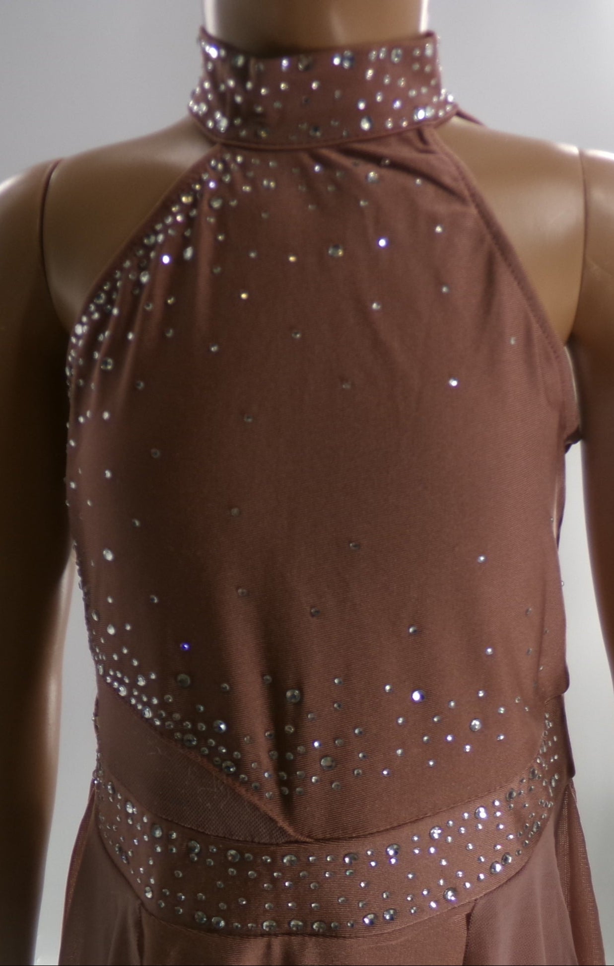 Pre-Owned Costume Medium Child Pink ieffiel Lyrical Ballet Contemporary Rhinestones Dress