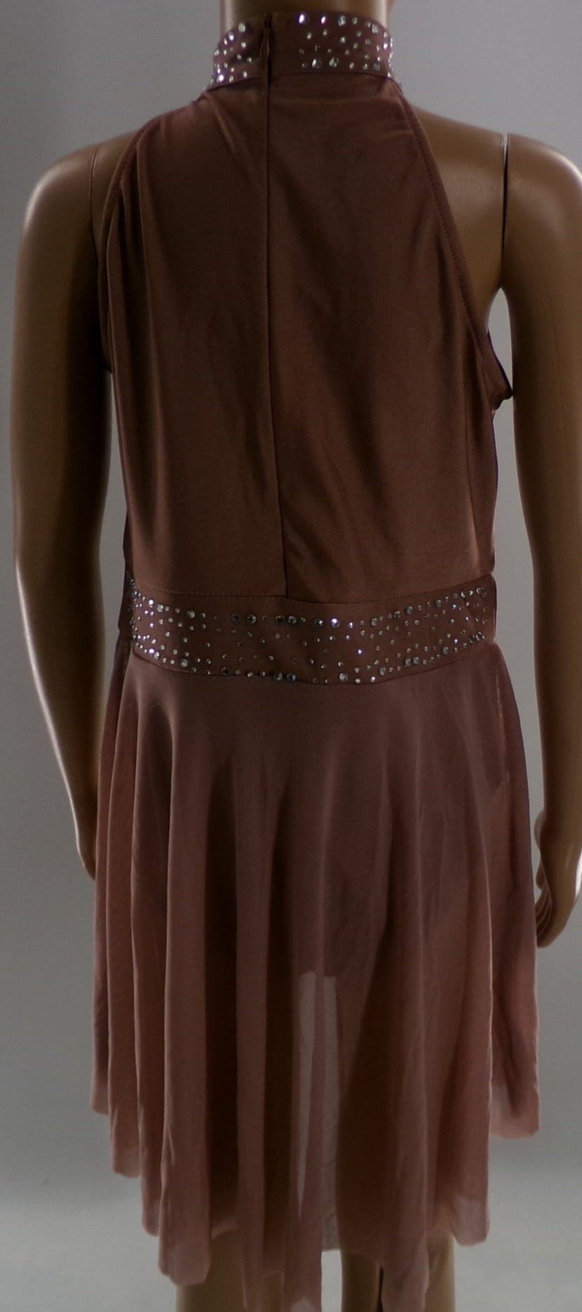 Pre-Owned Costume Medium Child Pink ieffiel Lyrical Ballet Contemporary Rhinestones Dress