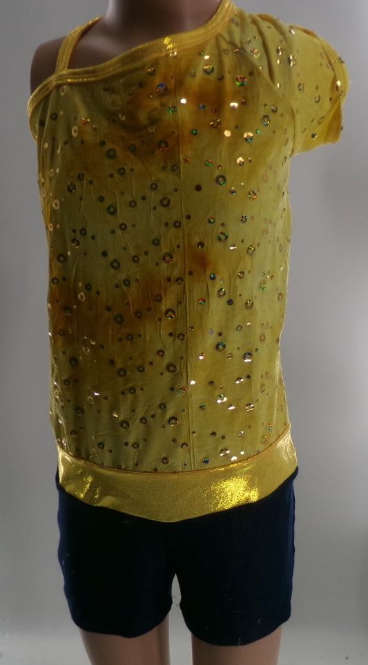 Pre-Owned Costume Large Child Yellow A Wish Come True V1325 Jazz Tap Clogging Musical Theater Other details (Copy)