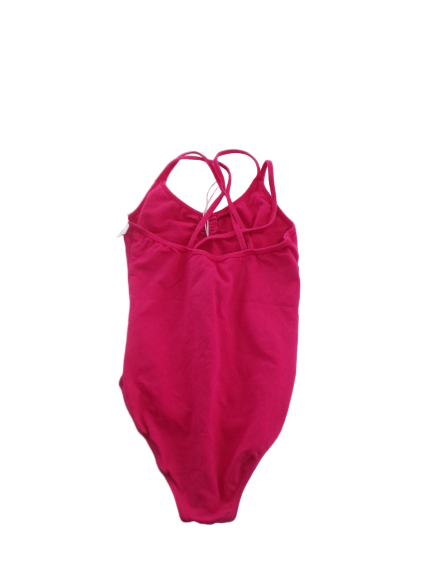 Pre-Owned Leotard XL Child Dark Pink Crossing Back Straps Cotton
