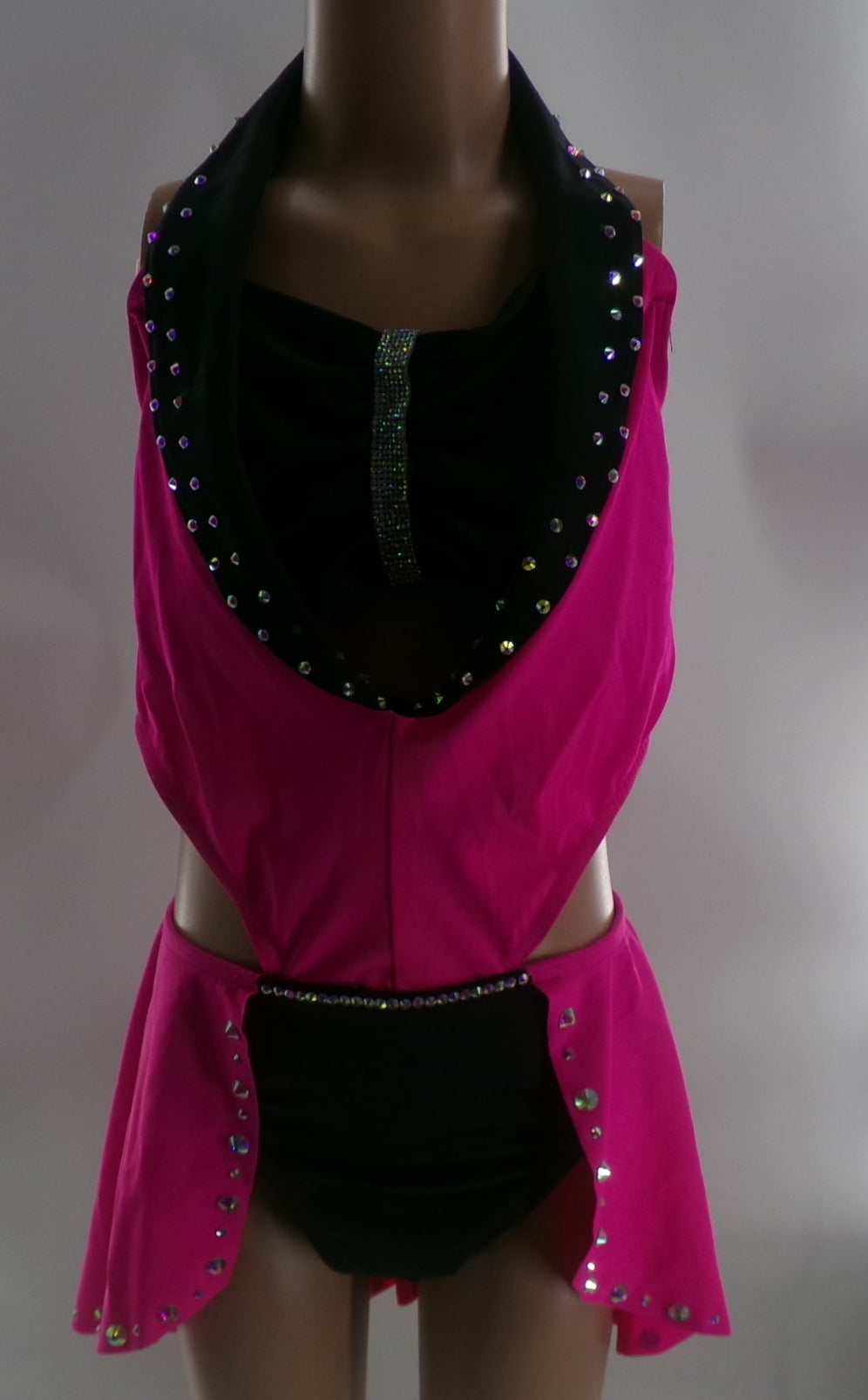 Pre-Owned Costume Large Child Pink Weissman D11569 Jazz Tap Musical Theater Dress Rhinestone