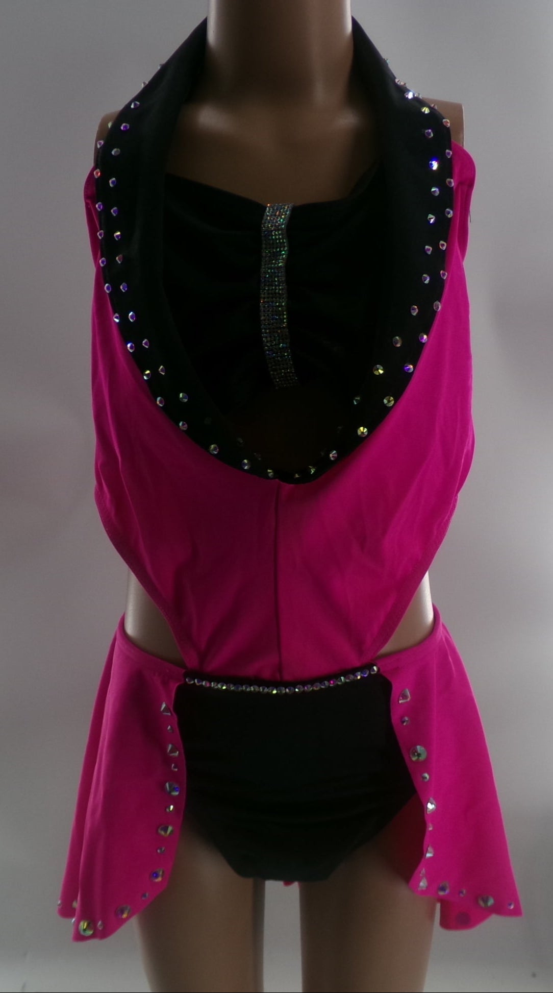 Pre-Owned Costume Large Child Pink Weissman D11569 Jazz Tap Musical Theater Dress Rhinestone