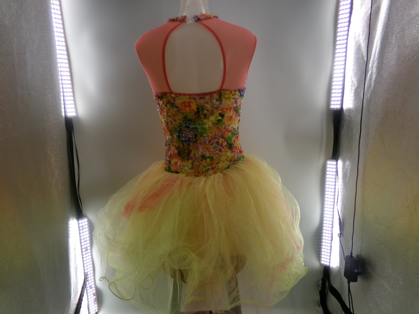 Pre-Owned Costume Medium Adult Yellow Curtain Call C438 Ballet Pointe Floral Tutu Dress