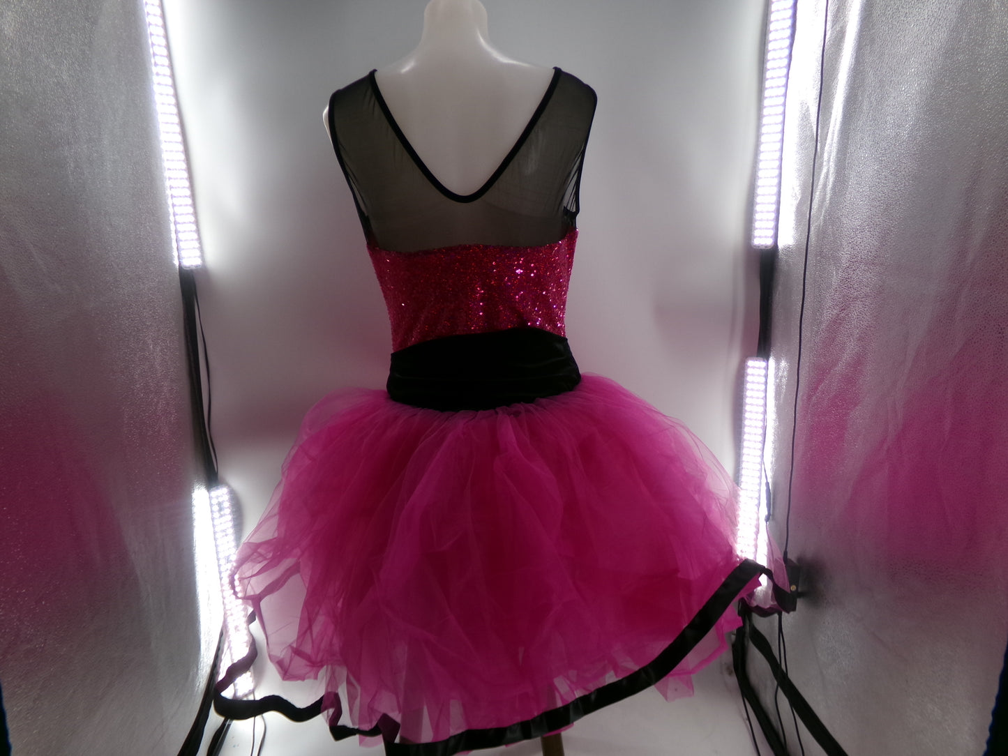 Pre-Owned Costume Large Adult Pink Curtain Call E1656 Ballet Pointe YAGP Tutu Sequin Lace