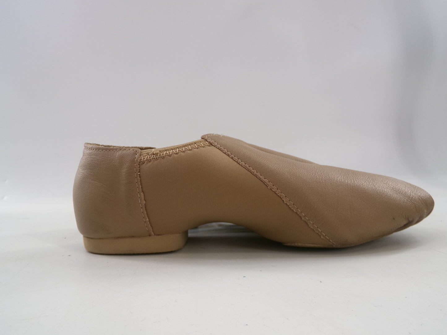 Pre-Owned Jazz Shoes So Danca 6N JZ43 Tan Adult Pull On Leather Split Sole
